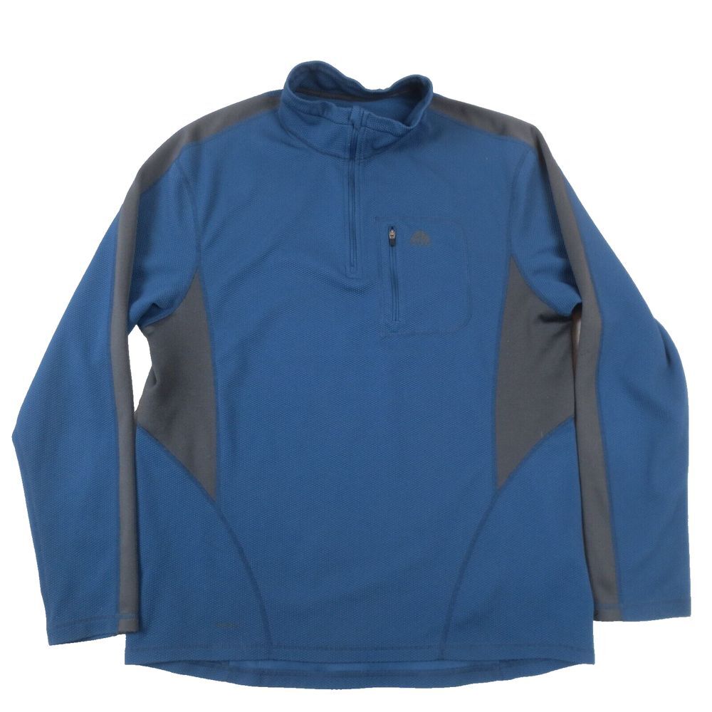 Nike ACG FitDry 1/4 Zip Athletic Top Mens Large Blue Long Sleeve Pullover Shirt